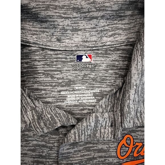 NWT Orioles Heather Gray MLB Men's Baseball Athletic Polo Size Medium - Picture 5 of 13